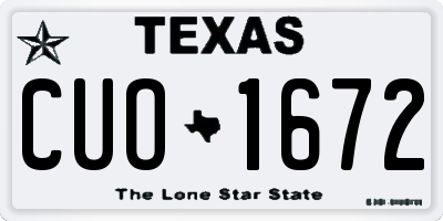 TX license plate CUO1672