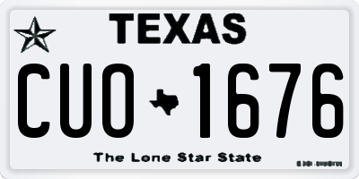 TX license plate CUO1676