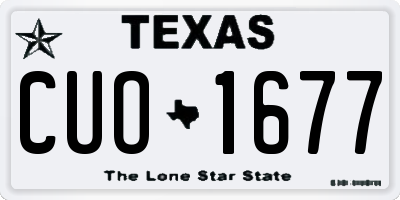 TX license plate CUO1677
