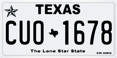 TX license plate CUO1678