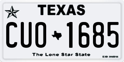 TX license plate CUO1685