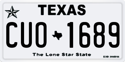 TX license plate CUO1689