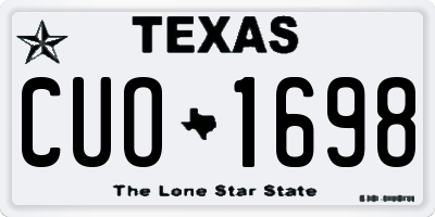 TX license plate CUO1698
