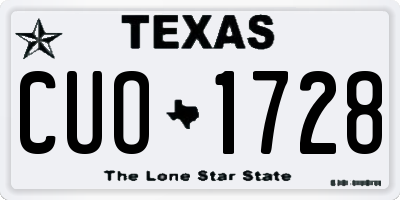 TX license plate CUO1728