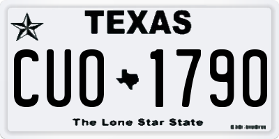 TX license plate CUO1790