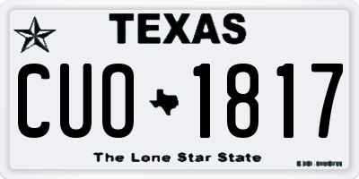 TX license plate CUO1817