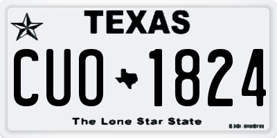 TX license plate CUO1824