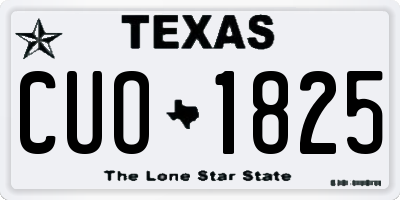 TX license plate CUO1825
