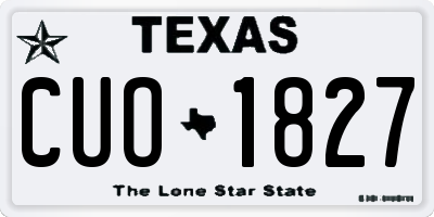 TX license plate CUO1827
