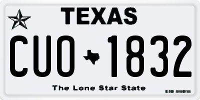TX license plate CUO1832