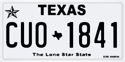 TX license plate CUO1841