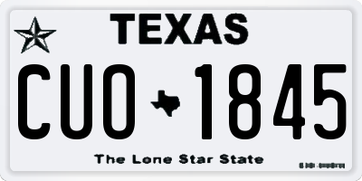 TX license plate CUO1845