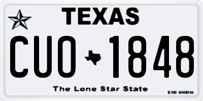 TX license plate CUO1848