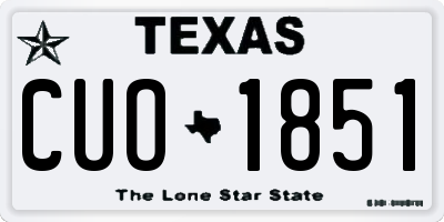 TX license plate CUO1851