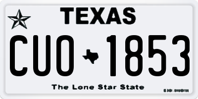 TX license plate CUO1853