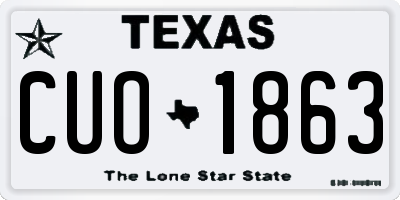 TX license plate CUO1863