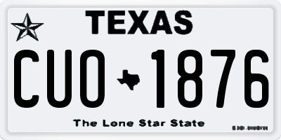 TX license plate CUO1876