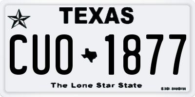 TX license plate CUO1877