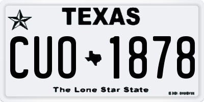 TX license plate CUO1878