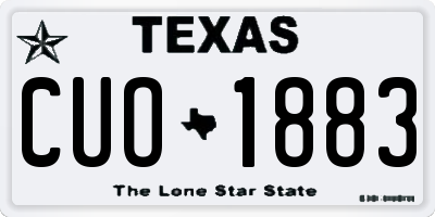 TX license plate CUO1883