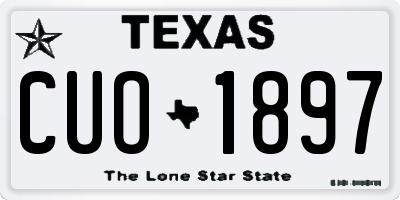TX license plate CUO1897