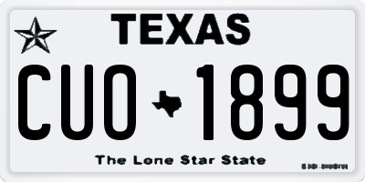 TX license plate CUO1899