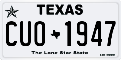 TX license plate CUO1947