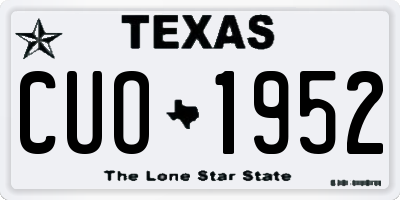 TX license plate CUO1952