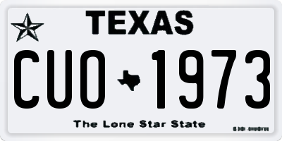 TX license plate CUO1973