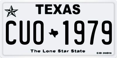 TX license plate CUO1979