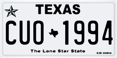 TX license plate CUO1994