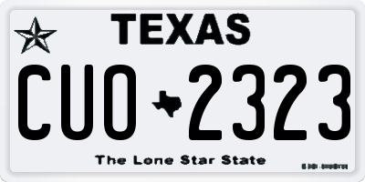TX license plate CUO2323
