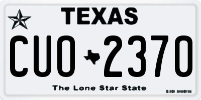 TX license plate CUO2370