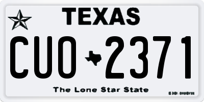 TX license plate CUO2371