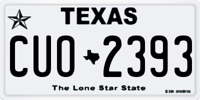 TX license plate CUO2393