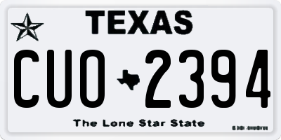 TX license plate CUO2394