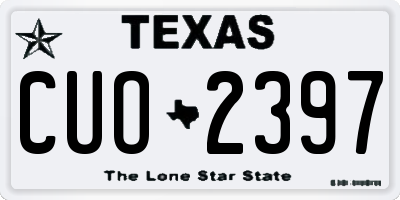 TX license plate CUO2397