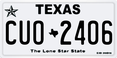 TX license plate CUO2406