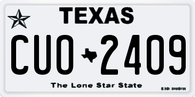 TX license plate CUO2409