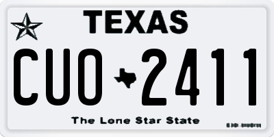 TX license plate CUO2411
