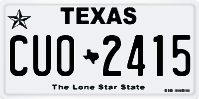 TX license plate CUO2415