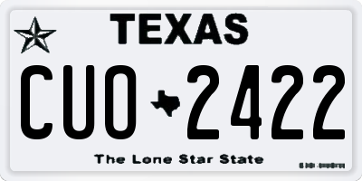 TX license plate CUO2422