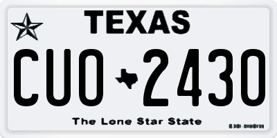 TX license plate CUO2430