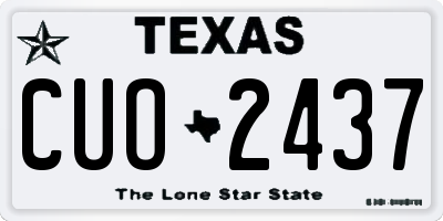 TX license plate CUO2437