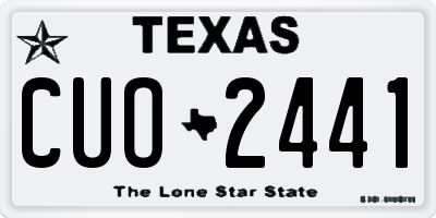 TX license plate CUO2441