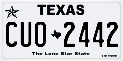TX license plate CUO2442