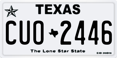TX license plate CUO2446