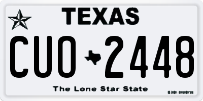 TX license plate CUO2448