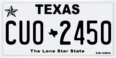 TX license plate CUO2450