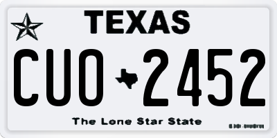 TX license plate CUO2452